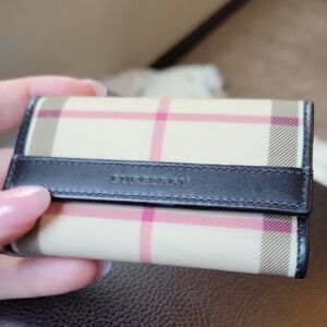 Burberry Beige and Pink Card/Key Holder